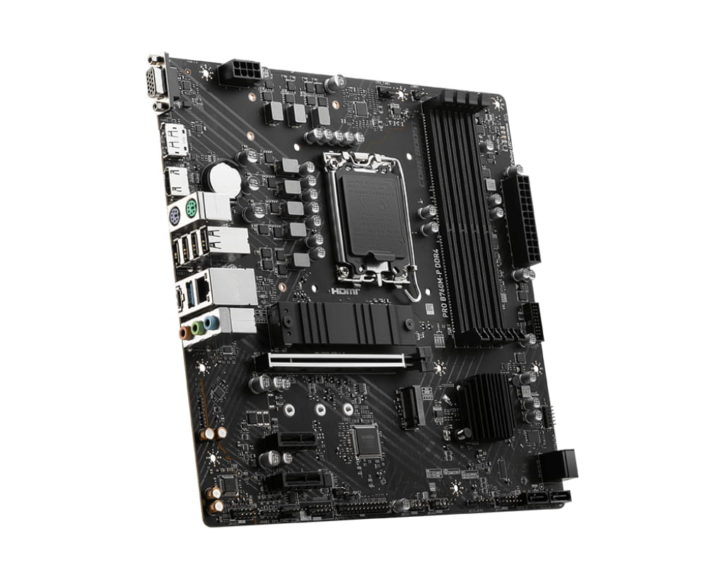 MSI PRO B760M-P DDR4 - Motherboard - micro ATX - LGA1700 Sockel - B760 Chipsatz - USB 3.2 Gen 1, USB-C 3.2 Gen2 - Gigabit LAN - Onboard-Grafik (CPU erforderlich)
