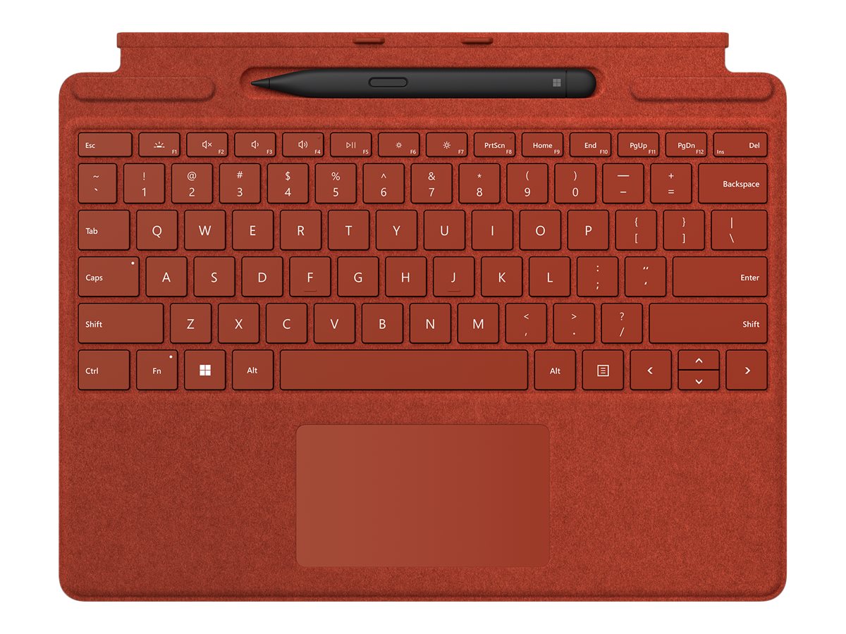 Microsoft Surface Pro Signature Keyboard - Tastatur - mit Touchpad, Beschleunigungsmesser, Surface Slim Pen 2 Ablage- und Ladeschale - Nordisch (Dänisch/Finnisch/Norwegisch/Schwedisch)