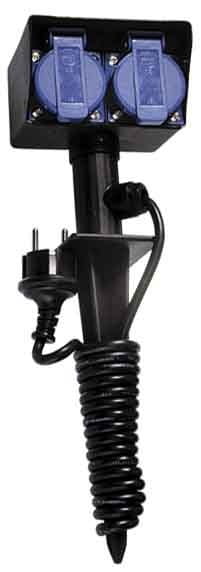 Bachmann 394.182, 2 m, 4 AC-Ausgänge, Outdoor, IP44, Schwarz, 230 V