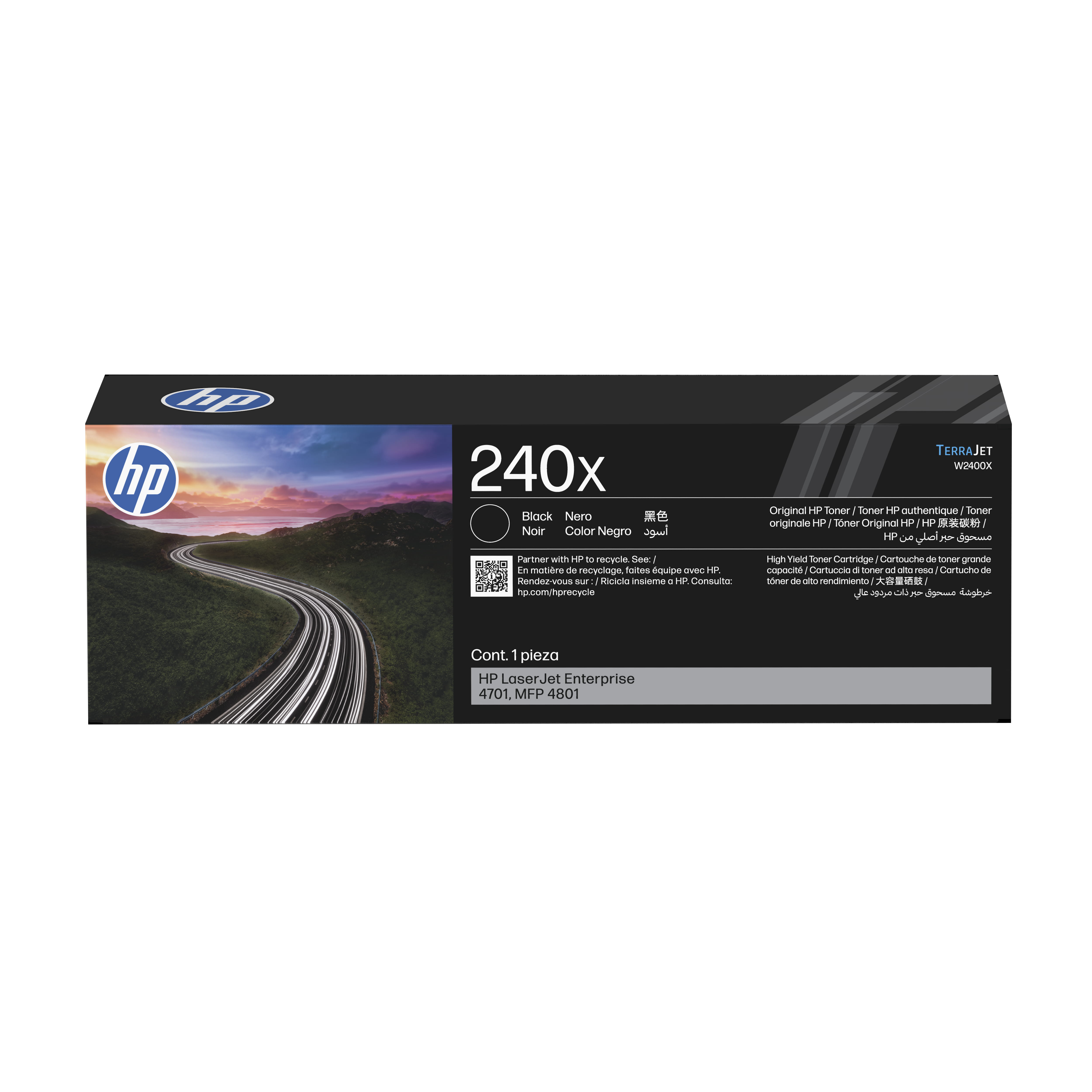 HP 240X - Hohe Ergiebigkeit - Schwarz - original - LaserJet - Box - Tonerpatrone (W2400X)