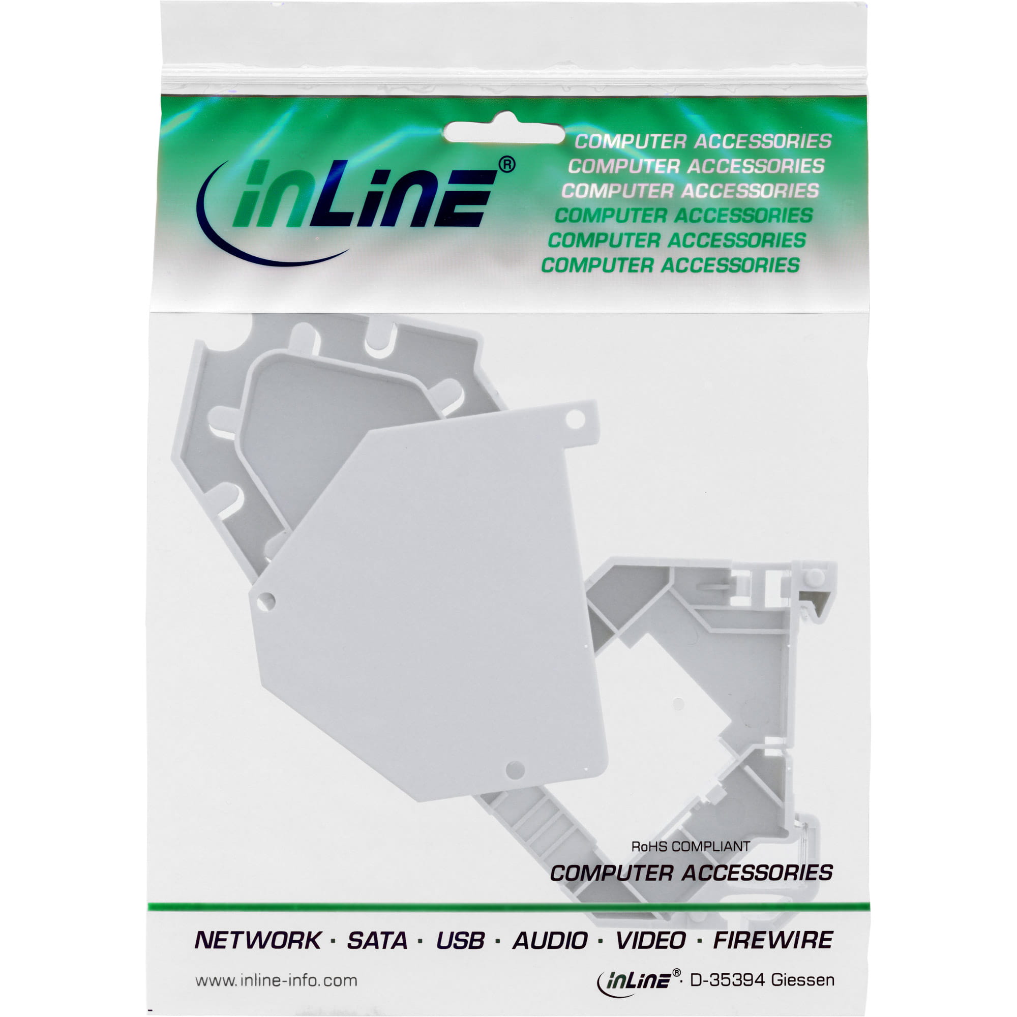 InLine Keystone SNAP-In LWL Keystone Modulhalter - 1-fach für Hutschiene