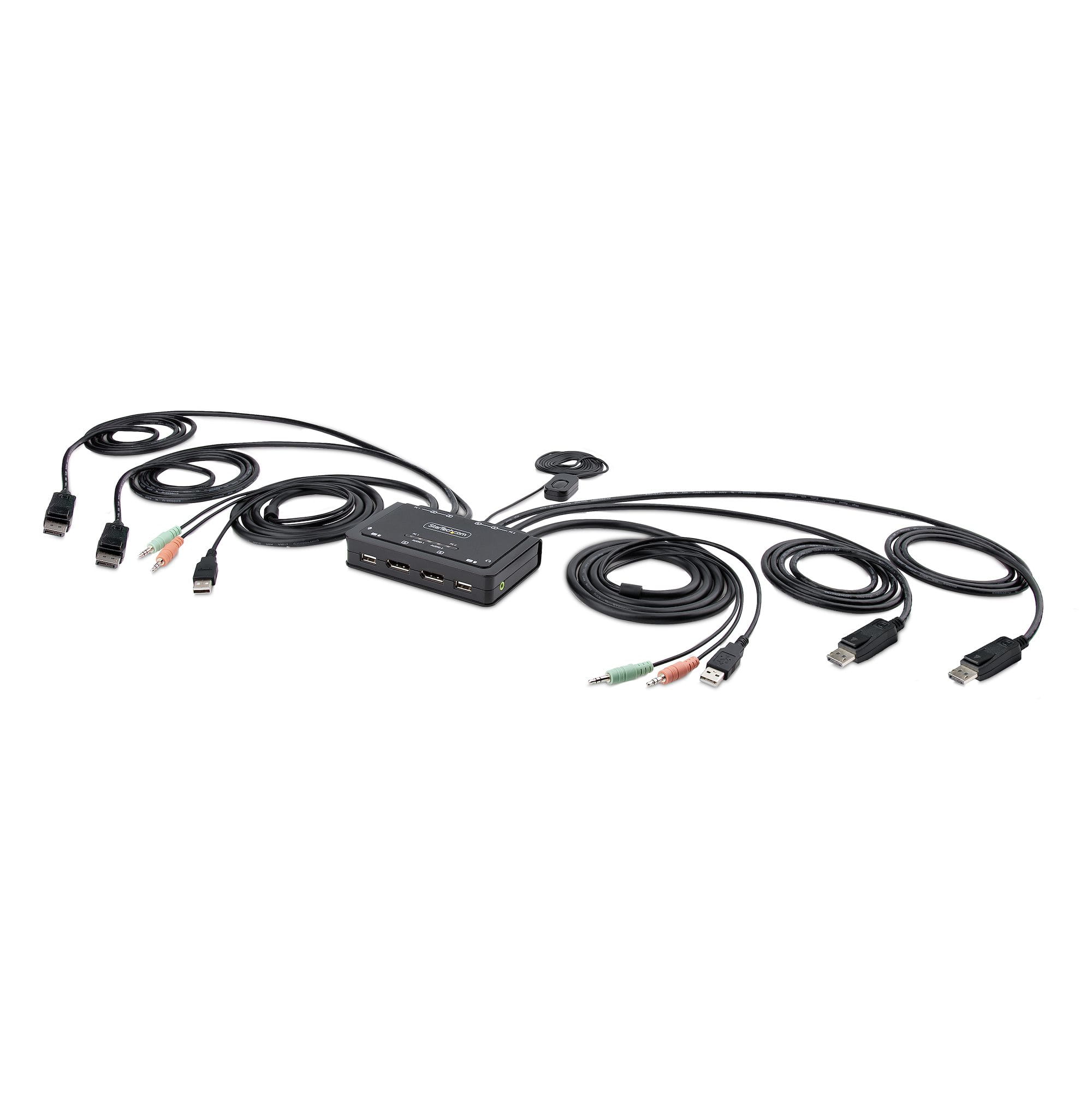 StarTech.com 2-Port Dual Monitor KVM Switch DisplayPort