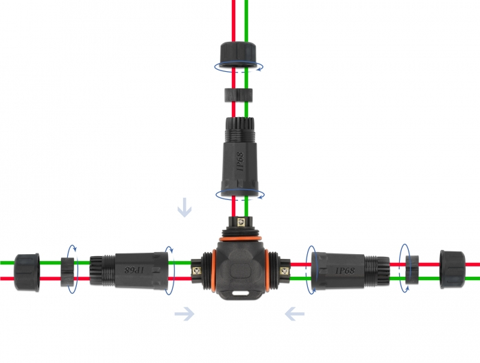 Delock Kabelverbindung - Außenbereich - Schwarz