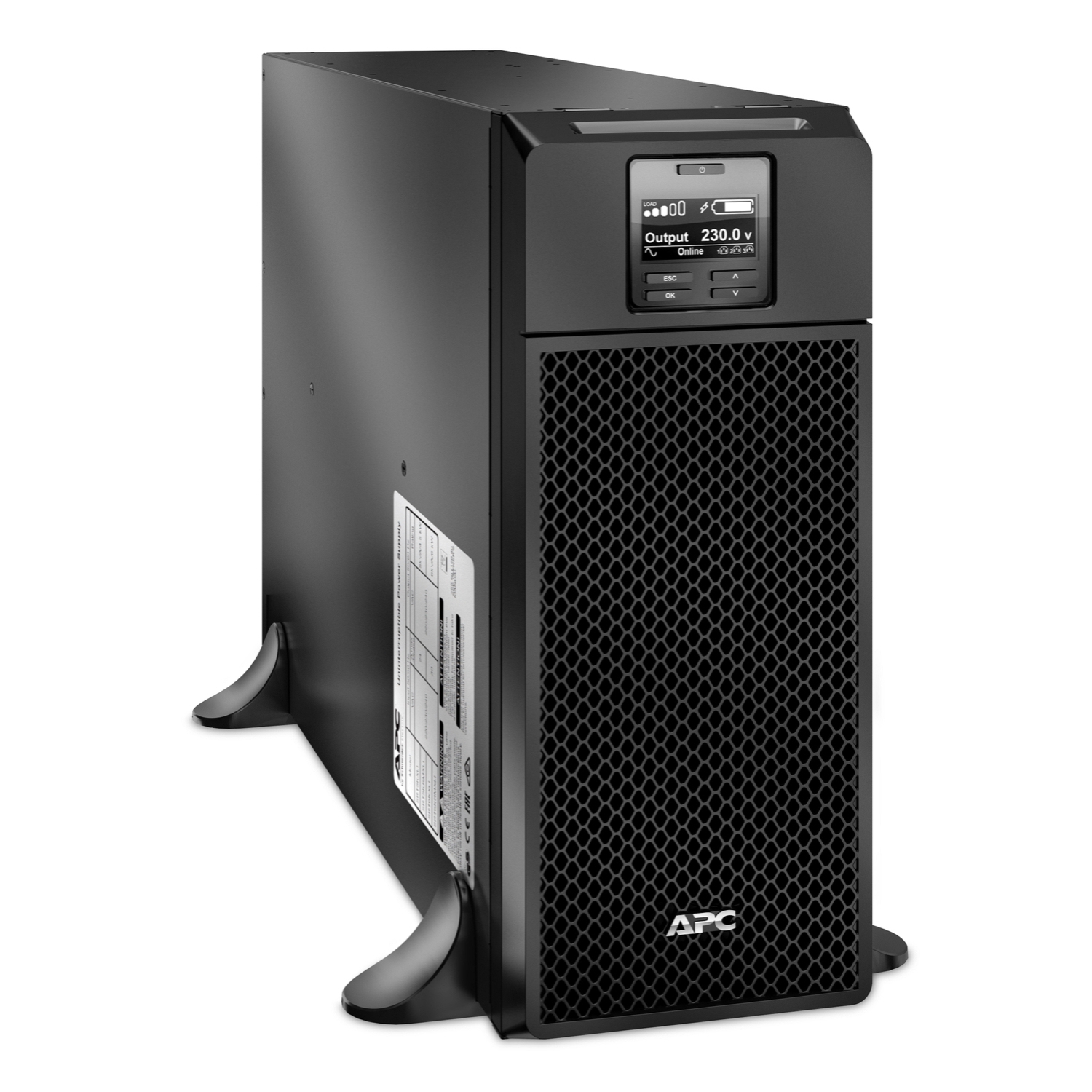 APC Smart-UPS SRT - USV - online, Turm, 6x C13, 4x C19 IEC-Steckdosen, Netzwerk-Karte, SmartSlot, verlängerte Laufzeit, ohne Rack-Kit