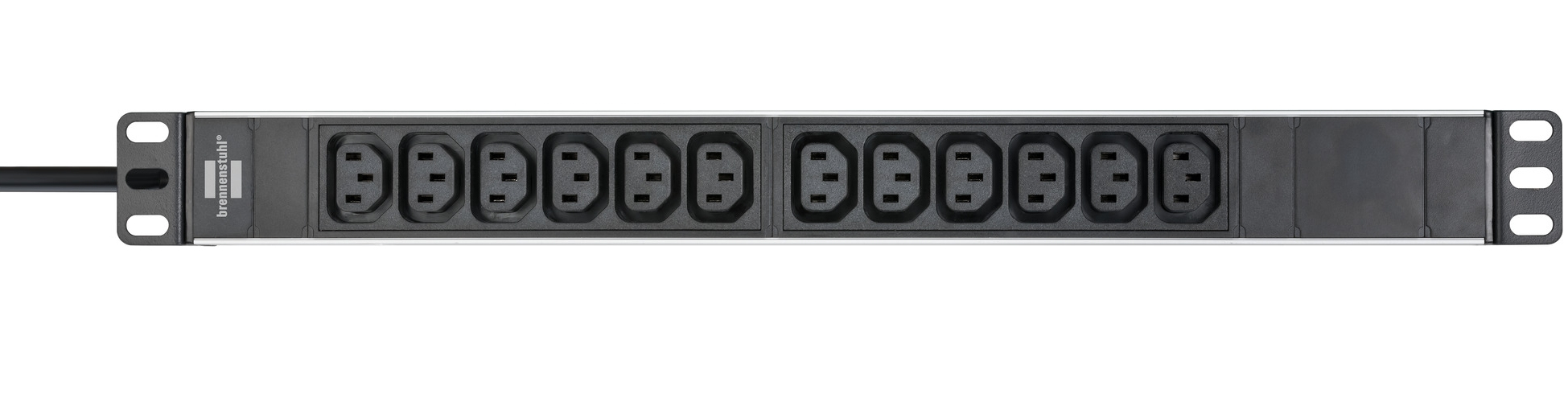 Brennenstuhl 1390007112, 2 m, Drinnen, C13-Koppler, IP20, Schwarz, Silber, 12 AC-Ausgänge