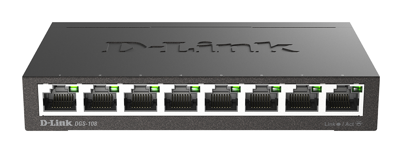 D-Link DGS 108 - Switch - 8 x 10/100/1000 - Desktop