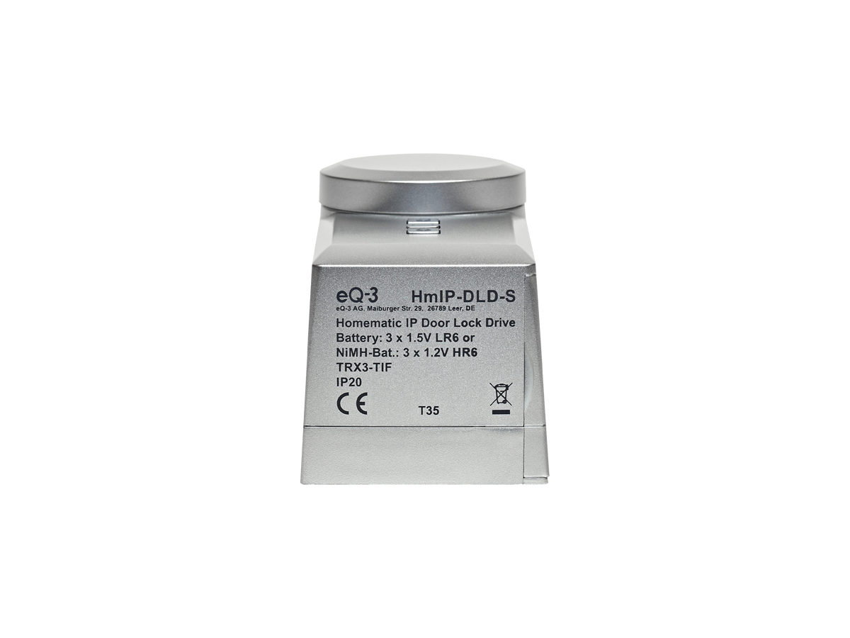eQ-3 AG Homematic IP HmIP-DLD-S, Intelligentes Torschloss, Ohne Schlüssel, Fernbedienung, Silber, IP20, AA, 3 Stück(e)