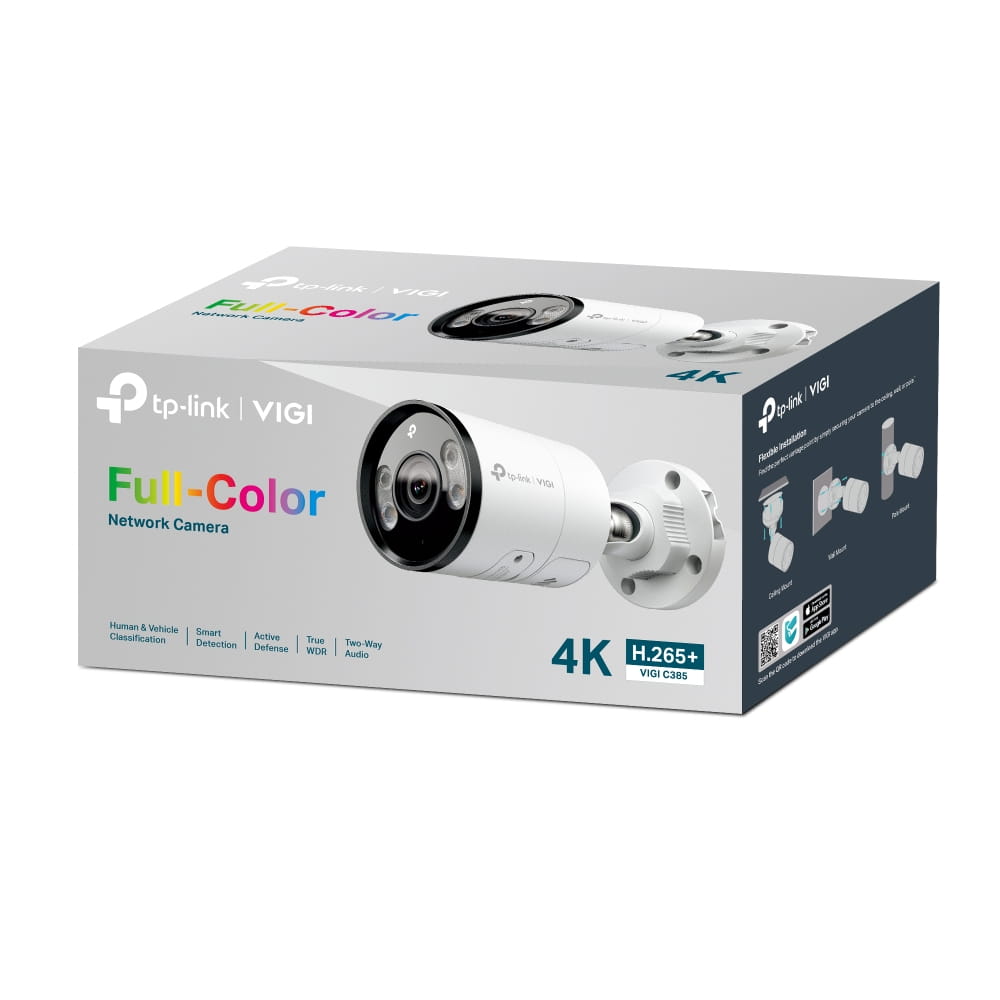 TP-LINK VIGI C385 V1.6 - Netzwerk-Überwachungskamera - schwenken / neigen - Kugel - Außenbereich - wasserfest - Farbe (Tag&Nacht)