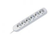 Bachmann SMART 6x Schuko H05VV-F 3G 1.50mm² 16A/3680W 5m, 5 m, Kunststoff, Weiß, 6 AC-Ausgänge, 3680 W, 16 A