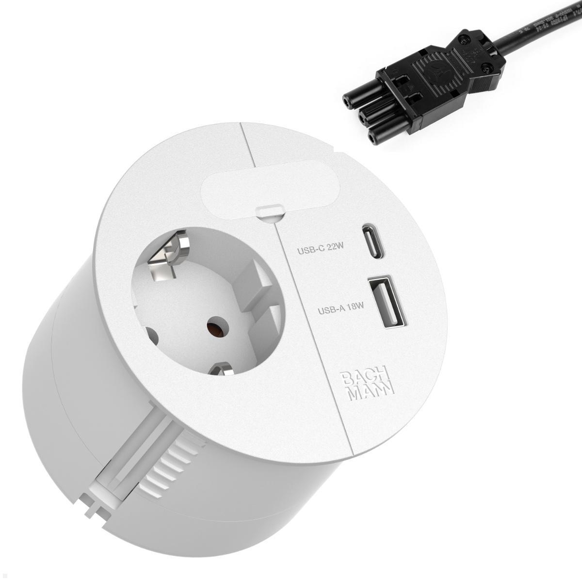 Bachmann LOOP IN CHARGE - Steckdose - 2P+E - Typ F, USB, USB Typ-C