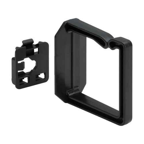 Eaton Tripp Lite Series Cable Management D-Rings for DIN Rails - Multi-Angle, 2U, Black, 2 Pack - D-Ring-Kabelführungskit (horizontal / vertikal)