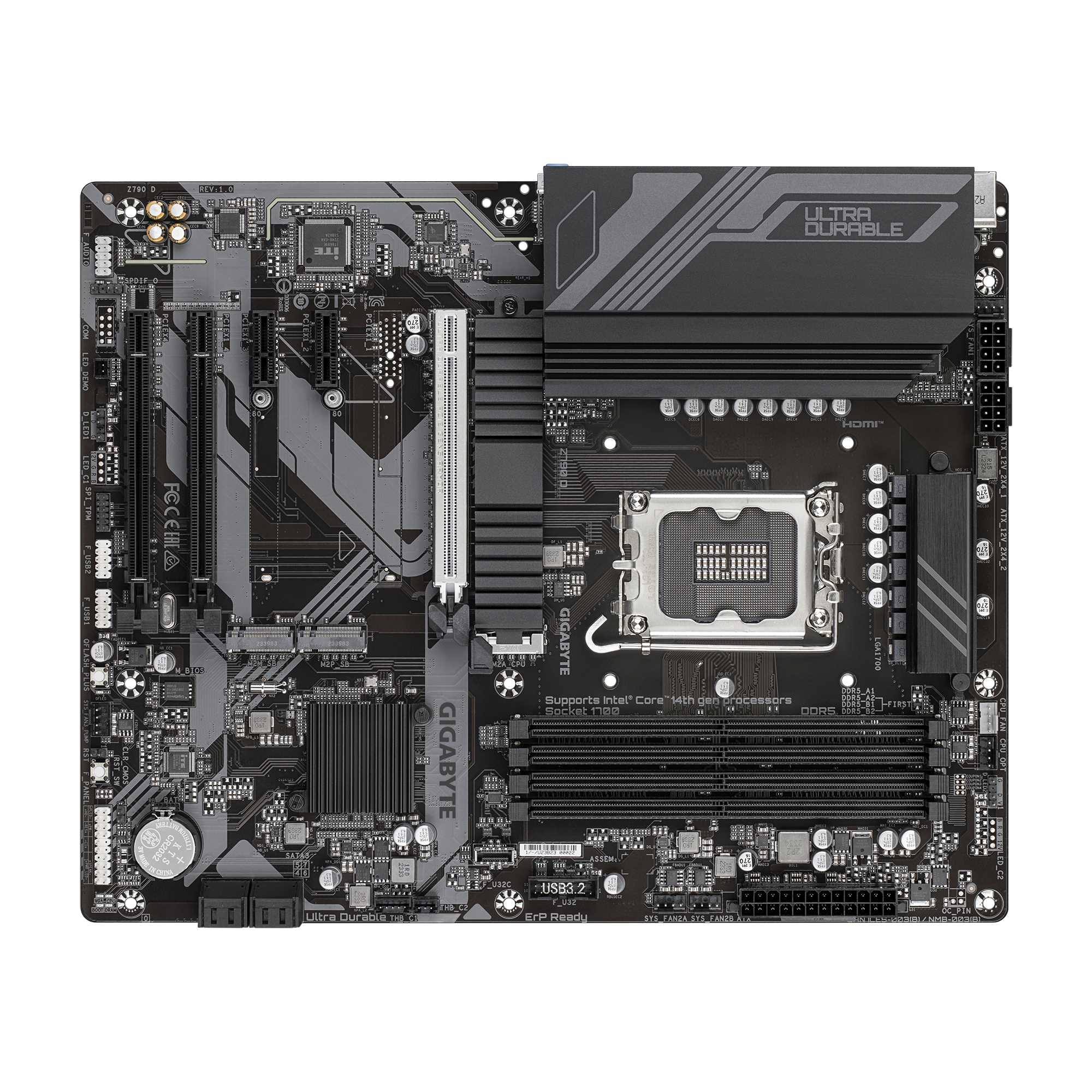 Gigabyte Z790 D - 1.0 - Motherboard - ATX - LGA1700 Sockel - Z790 Chipsatz - USB 3.2 Gen 1, USB-C 3.2 Gen2, USB-C 3.2 Gen 1, USB 3.2 Gen 2 - 2.5 Gigabit LAN - Onboard-Grafik (CPU erforderlich)