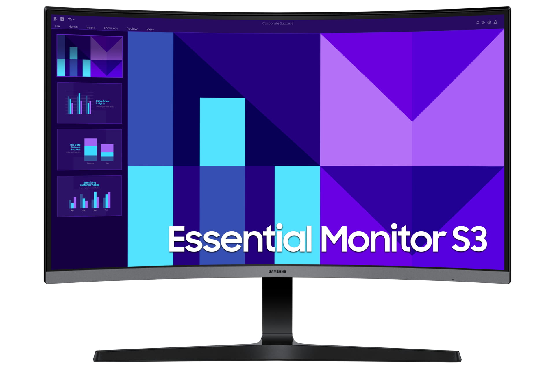 Samsung Essential S3 S27D390GAU - S39GD Series - LED-Monitor - gebogen - 68.6 cm (27")