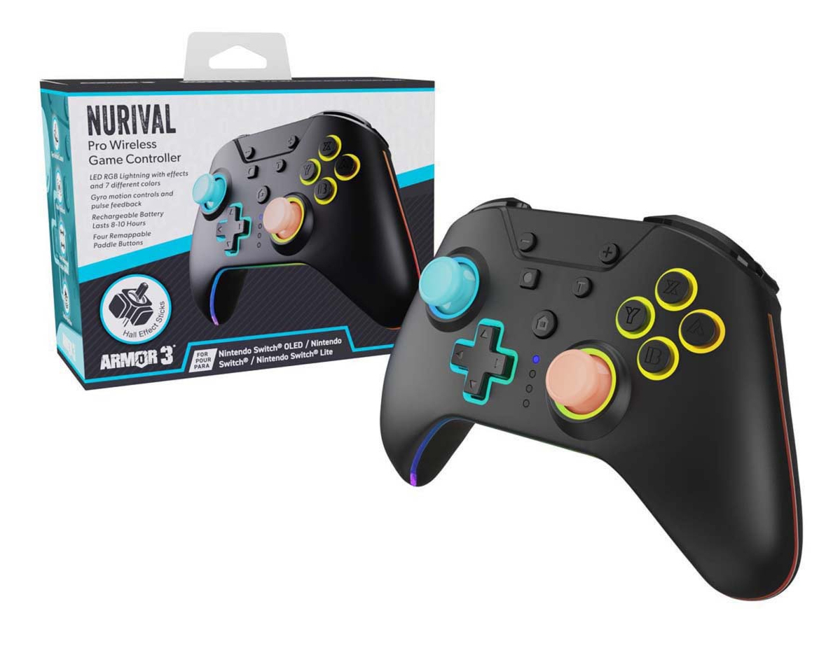 Hyperkin M07619-BUOR, Gamepad, Nintendo Switch, Nintendo Switch OLED, Schaltfläche Zurück, Home button, Turbo-Taste, Analog / Digital, Mehrfarbig, Kabellos