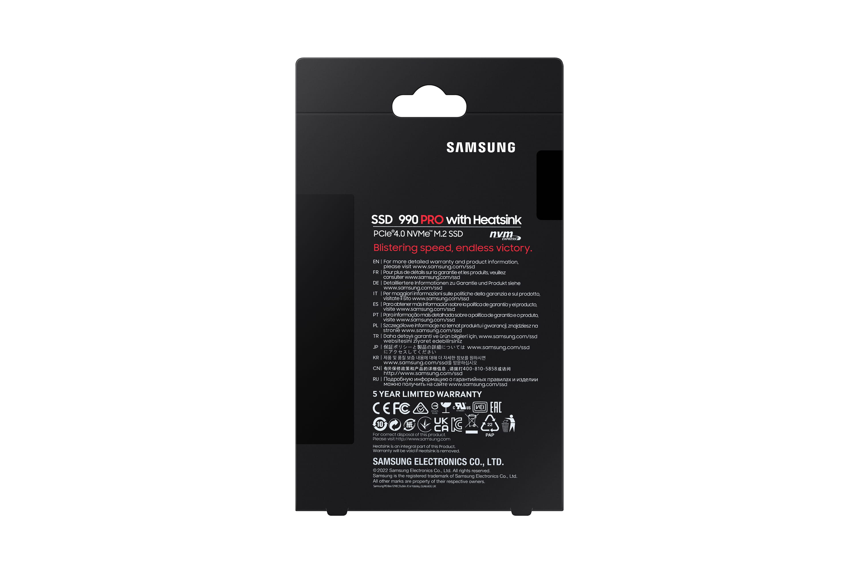 Samsung 990 PRO MZ-V9P1T0CW - SSD - verschlüsselt - 1 TB - intern - M.2 2280 - PCIe 4.0 x4 (NVMe)