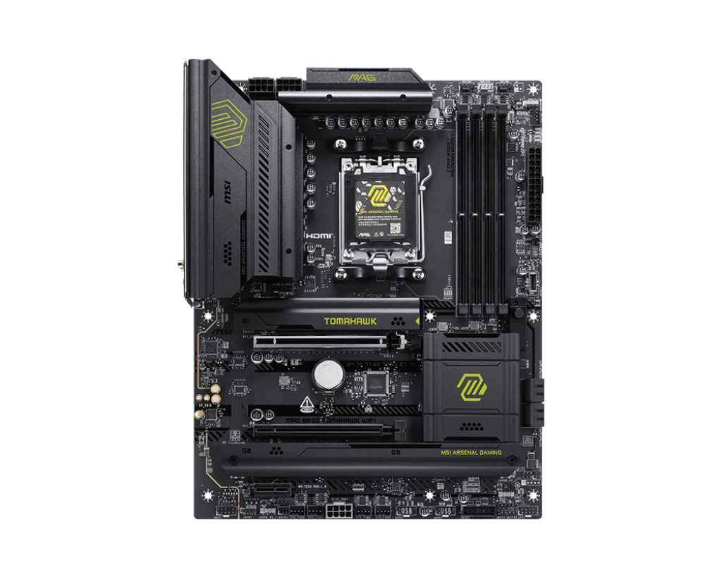 MSI MAG B850 TOMAHAWK WIFI, AMD, Sockel AM5, AMD Ryzen 7000 Series, AMD Ryzen 8000 Series, AMD Ryzen 9000 Series, Sockel AM5, DDR5-SDRAM, 256 GB