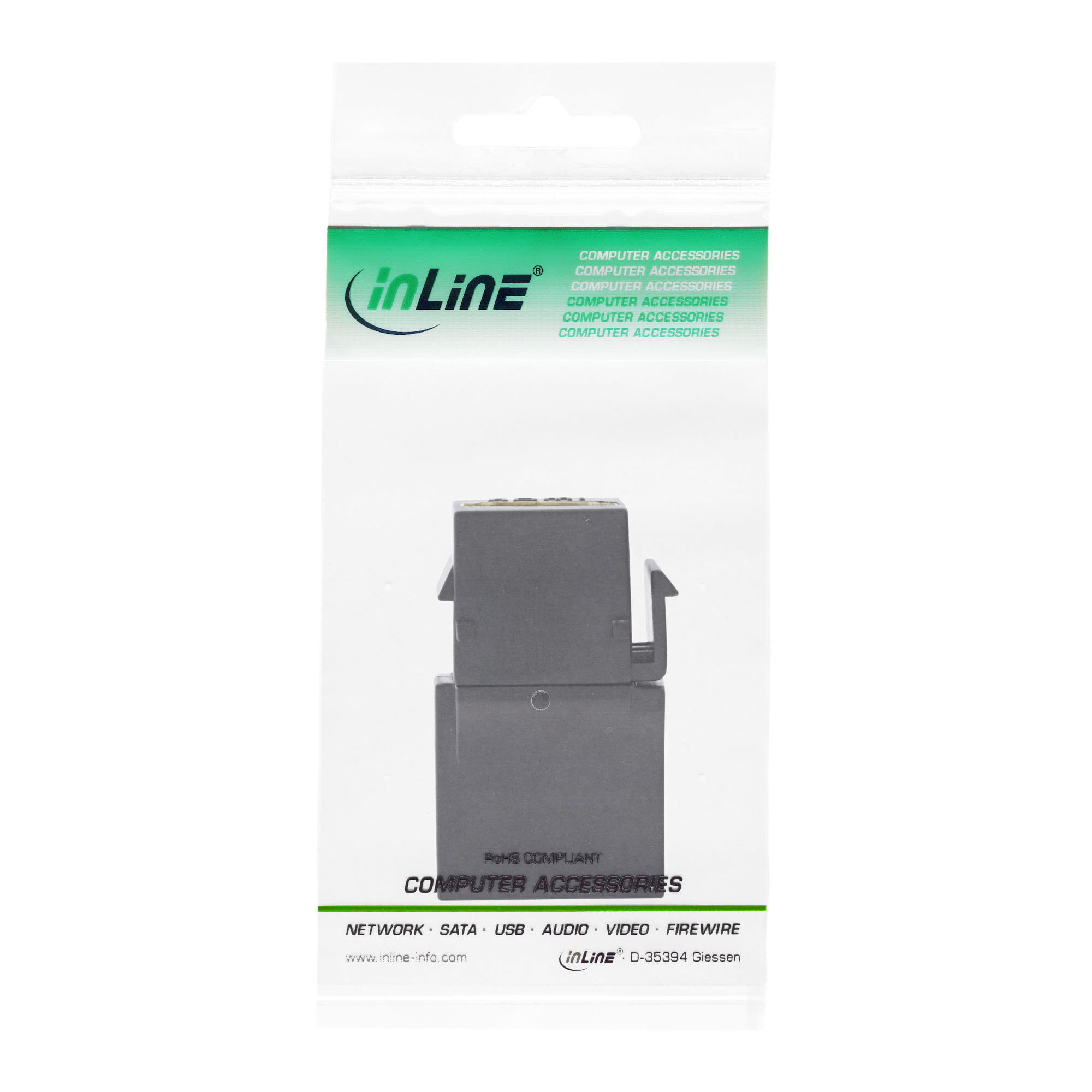 InLine HDMI Keystone Snap-In Einsatz 4K/60Hz - HDMI A Buchse/Buchse - gewinkelt