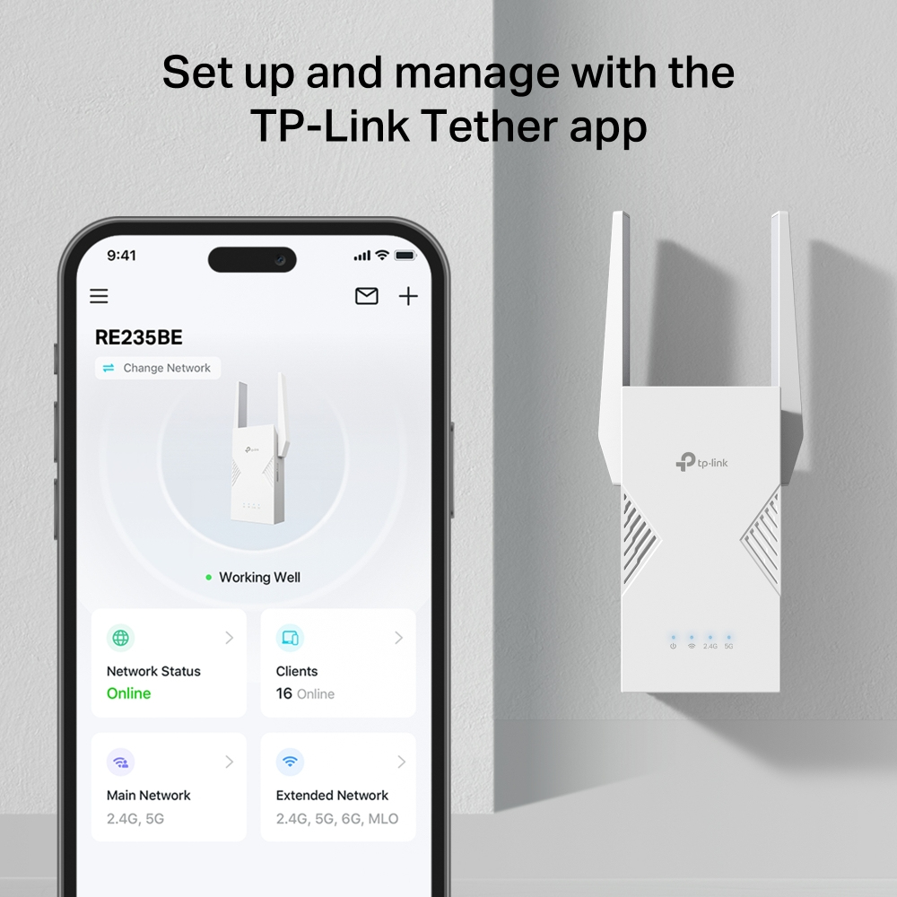 TP-LINK RE235BE V1 - Wi-Fi-Range-Extender - 2.5GbE
