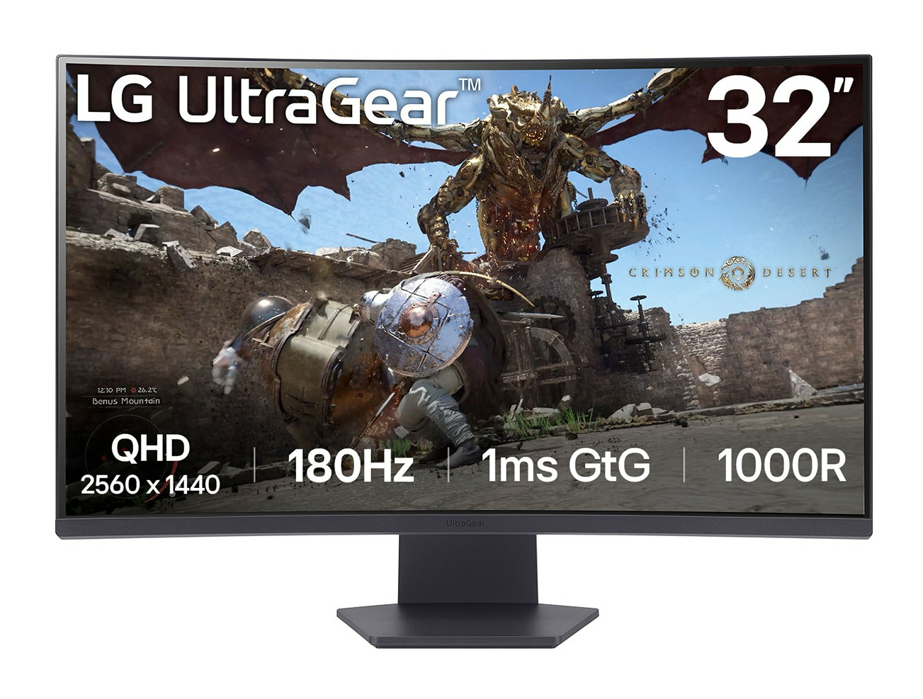 LG UltraGear 32GS60QX-B - LED-Monitor - Gaming - gebogen - 81.3 cm (32")