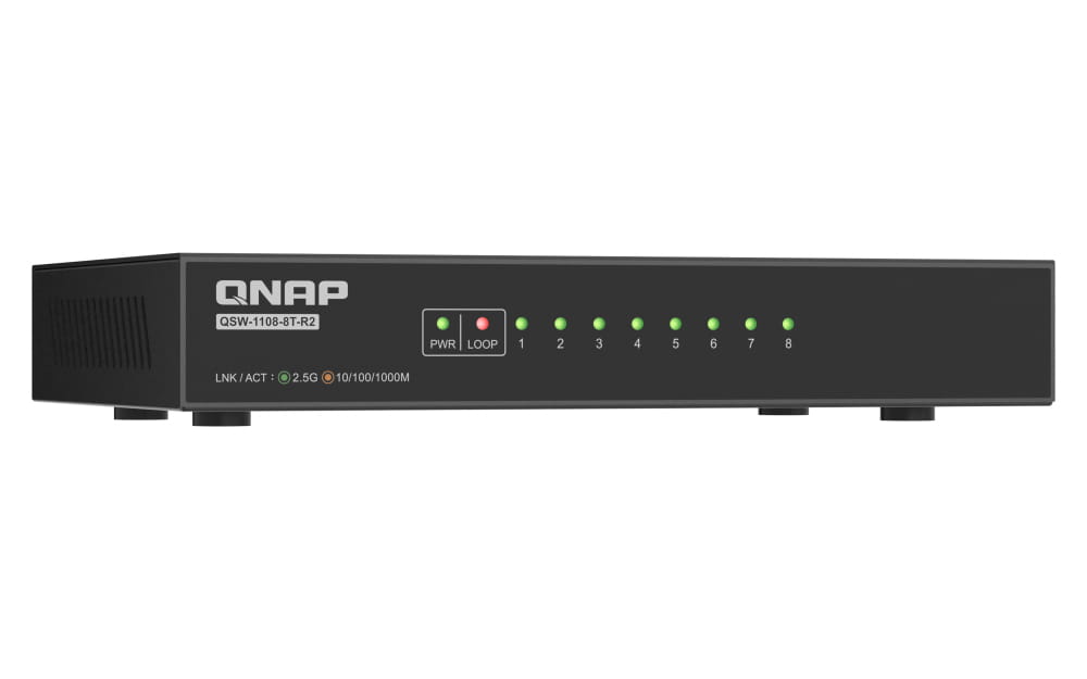 QNAP QSW-1108-8T-R2 - Switch - unmanaged - 8