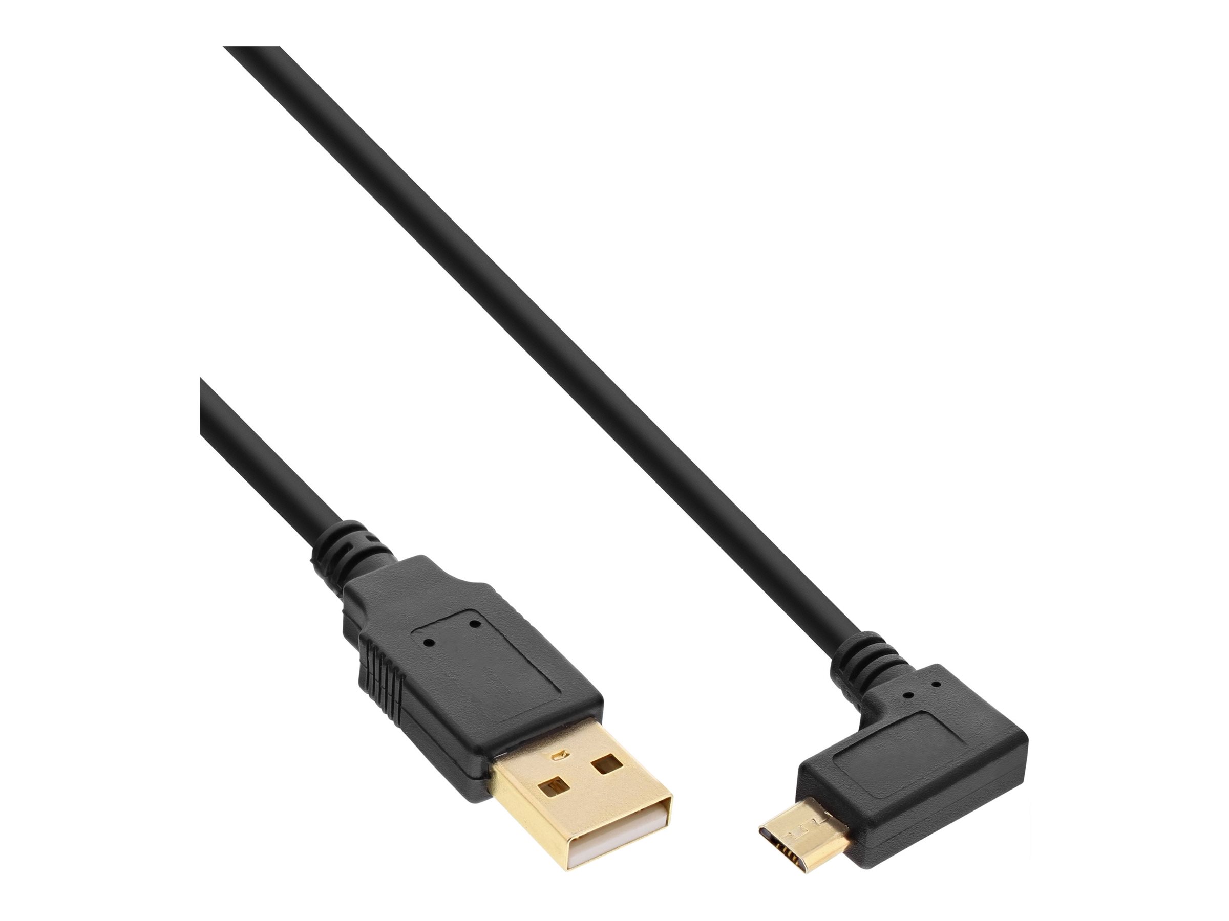InLine Micro-USB 2.0 Kabel - USB-A ST/Micro-B ST gew. - vergoldete Kontakte - 2m