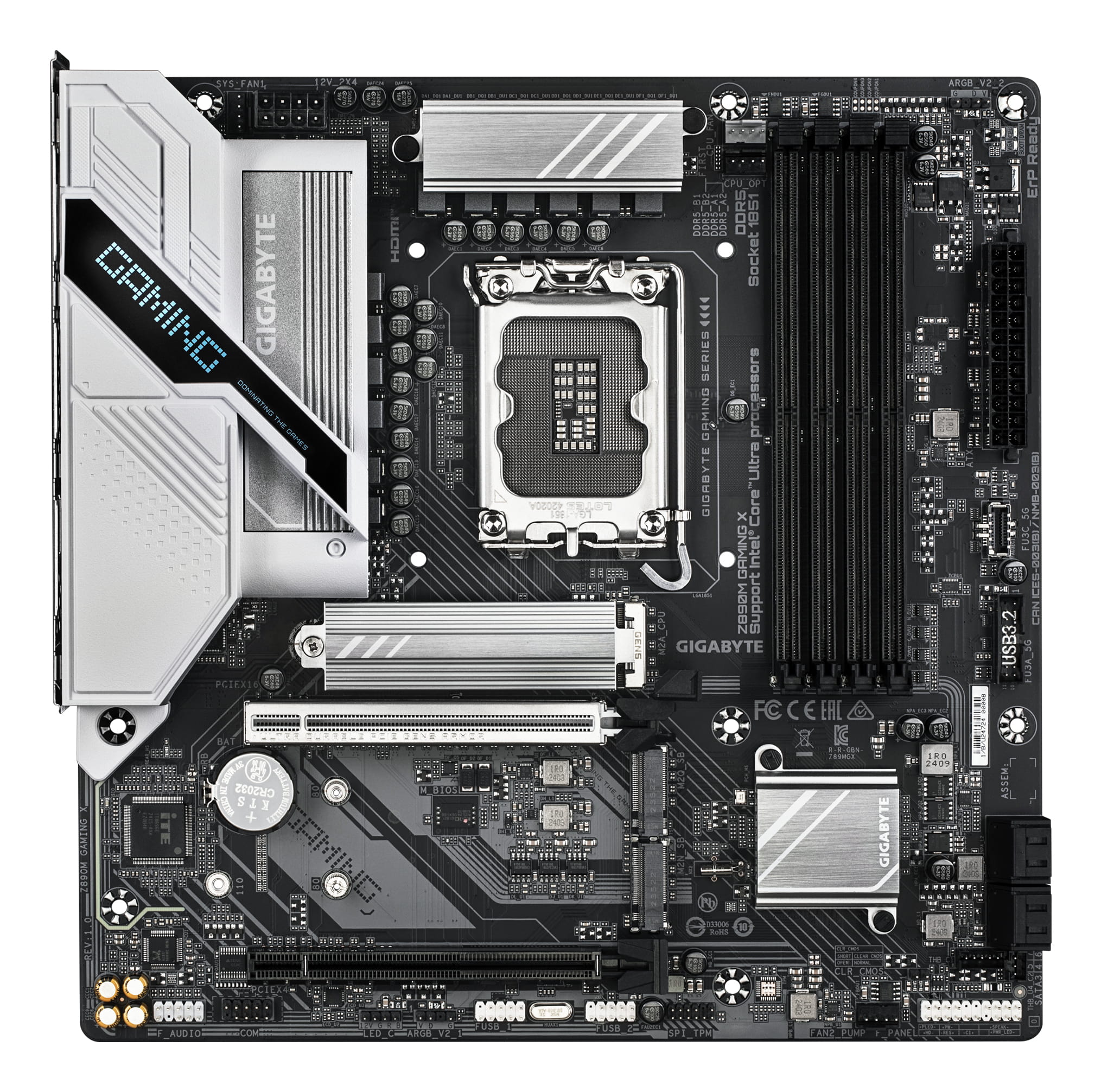 Gigabyte Z890M GAMING X - Motherboard - micro ATX - LGA1851 Sockel - Z890 Chipsatz - USB 3.2 Gen 1, USB-C 3.2 Gen 1 - 2.5 Gigabit LAN - Onboard-Grafik (CPU erforderlich)