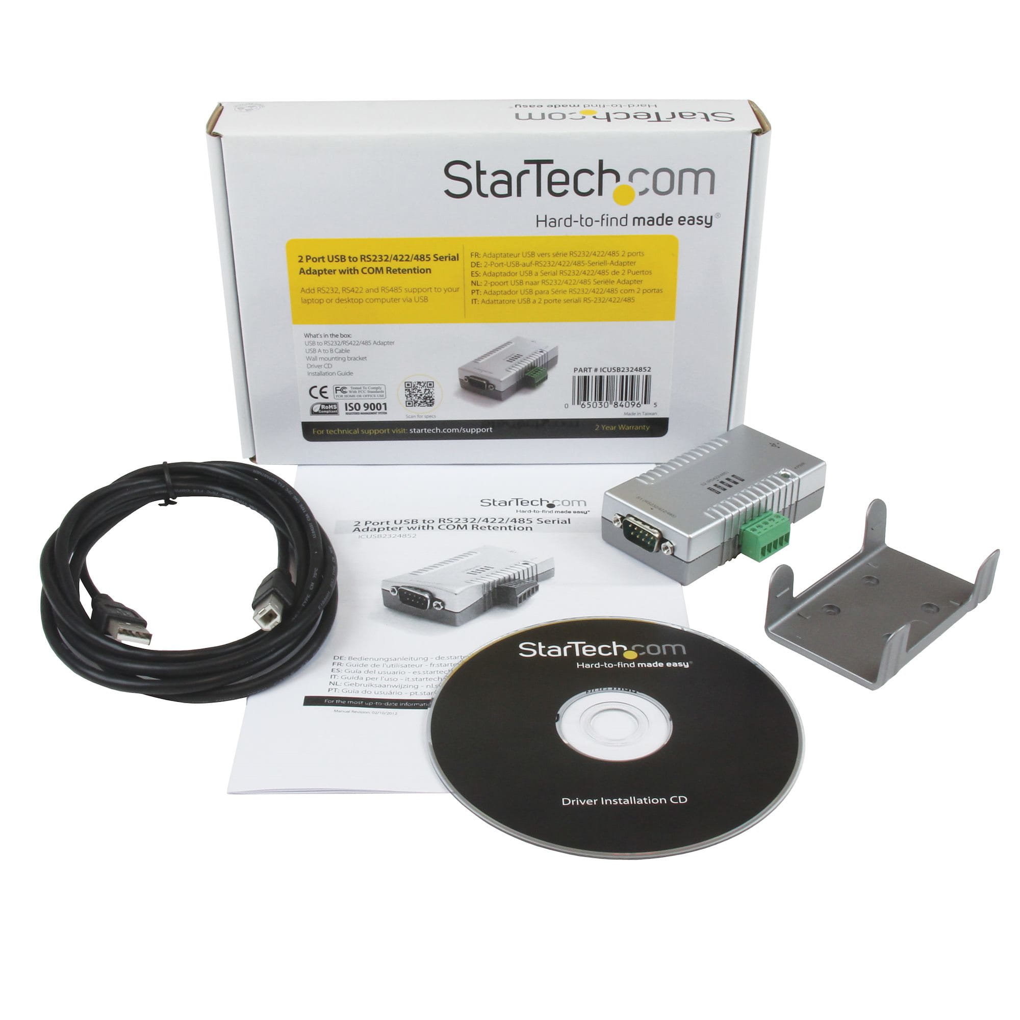 StarTech.com USB 2.0 auf 2x Seriell Adapter - USB zu 2 fach RS232 / RS422 / RS485 Seriell Schnittstellen Konverter (COM)