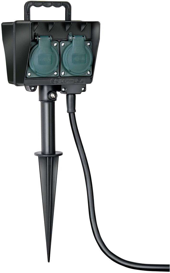 Brennenstuhl 1154440, 1,4 m, IP44, Schwarz, Grün, 4 AC-Ausgänge, 16 A, 230 V