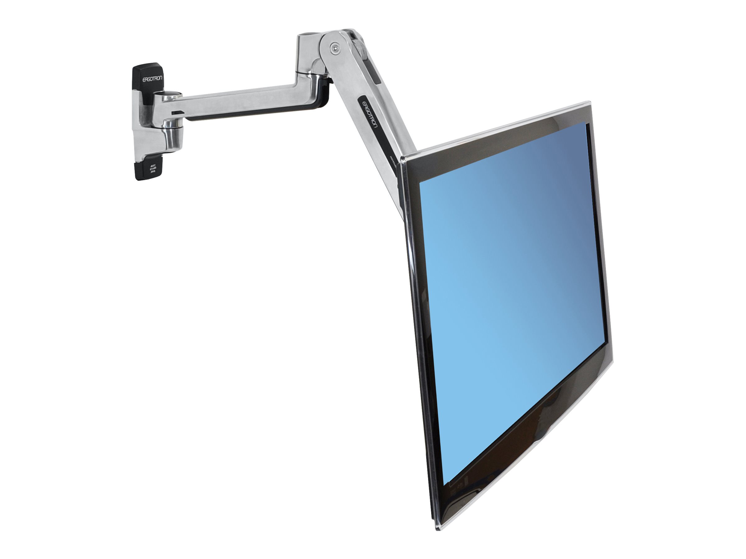 Ergotron LX - Befestigungskit (Steh-Sitz-Arm, Verlängerung, Basis, VESA-Adapter) - für LCD-Display - Kapazität 3,2 - 11,3 kg - Polished Aluminum - Bildschirmgröße: bis zu 106,7 cm (bis zu 42 Zoll)