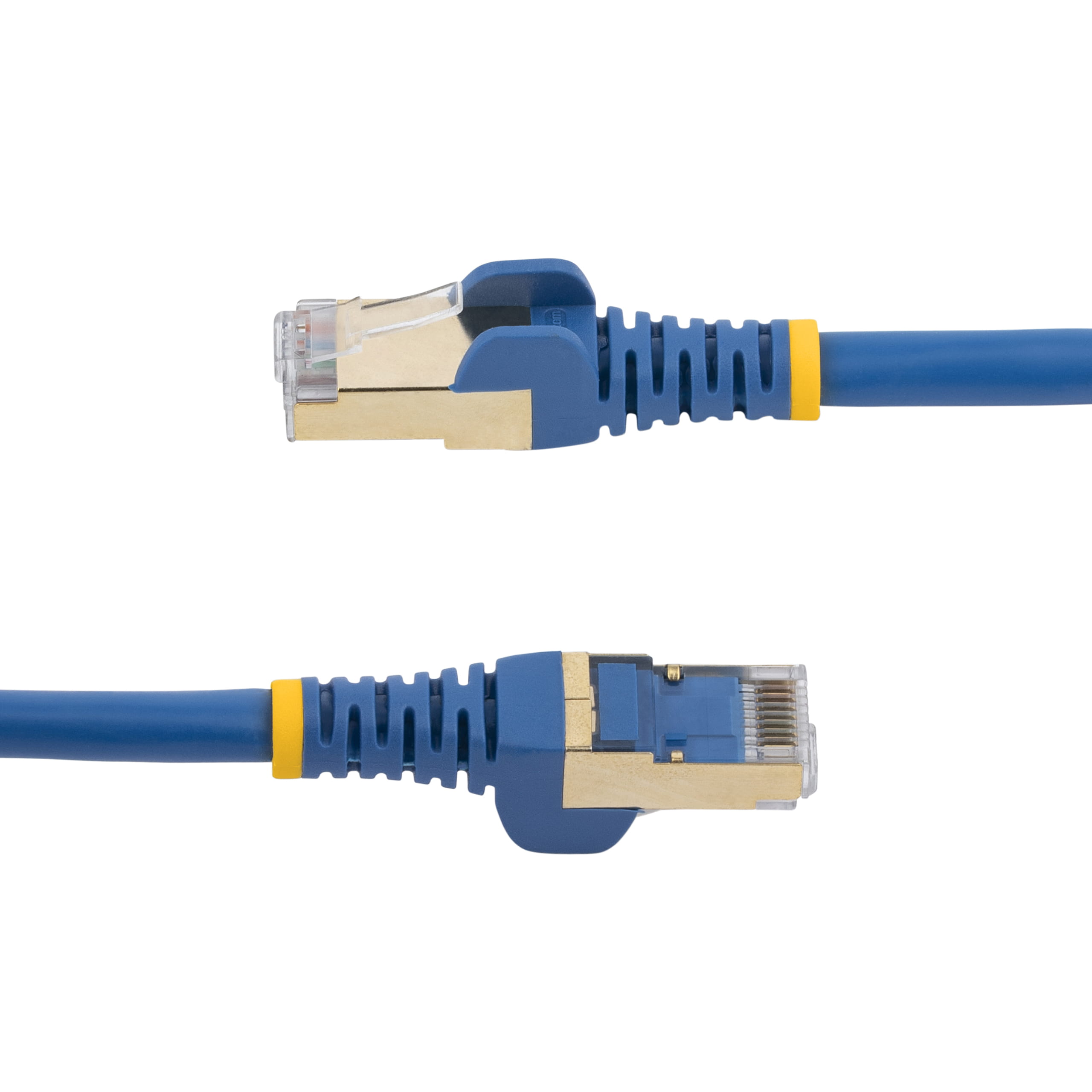StarTech.com 50cm CAT6A Ethernet Cable, 10 Gigabit Shielded Snagless RJ45 100W PoE Patch Cord, CAT 6A 10GbE STP Network Cable w/Strain Relief, Blue, Fluke Tested/UL Certified Wiring/TIA - Category 6A - 26AWG (6ASPAT50CMBL)