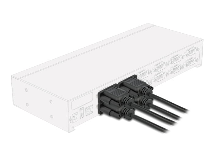 Delock Serielles RS-232-Kabel - DB-9 (W) schraubbar zu DB-9 (W)
