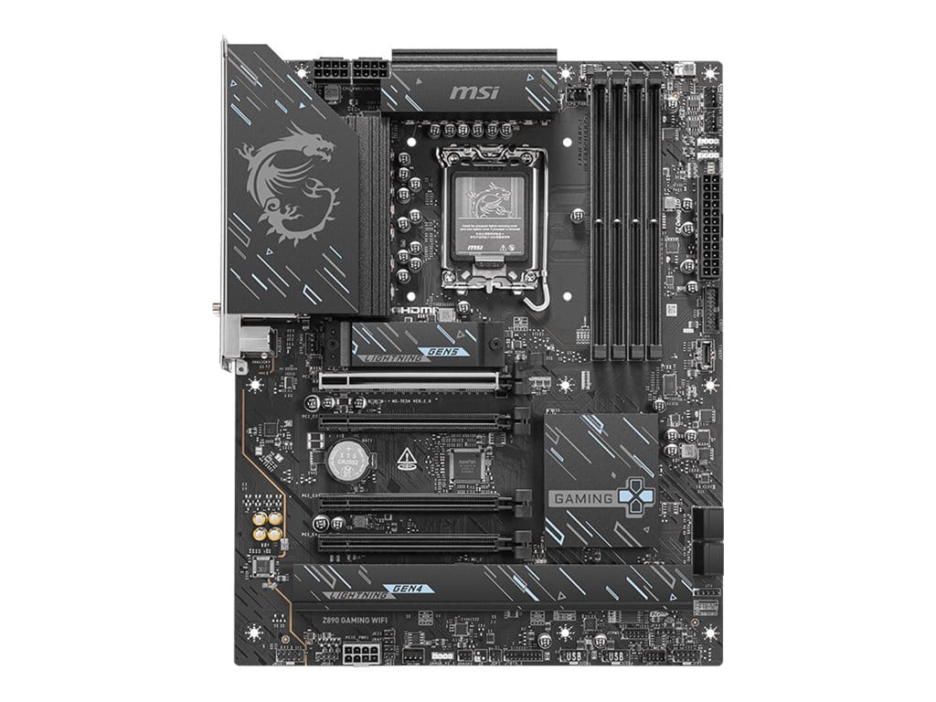 MSI Z890 GAMING WIFI - Motherboard - ATX - LGA1851 Sockel - Z890 Chipsatz - USB-C 3.2 Gen 2x2, USB 3.2 Gen 1, USB4 - 2.5 Gigabit LAN, Wi-Fi 7, Bluetooth - Onboard-Grafik (CPU erforderlich)