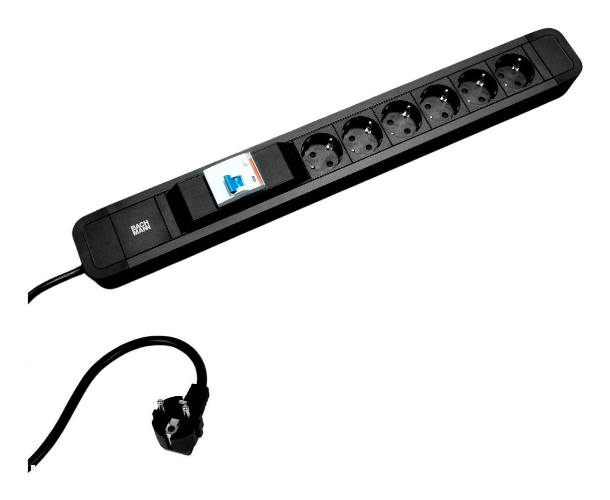 Bachmann PRIMO 2 - Steckdosenleiste - Wechselstrom 250 V - Eingabe, Eingang power CEE 7/7 - Ausgangsanschlüsse: 6 (power CEE 7/3)