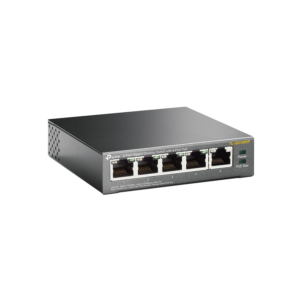 TP-LINK TL-SG1005P - Switch - unmanaged - 4 x 10/100/1000 (PoE)
