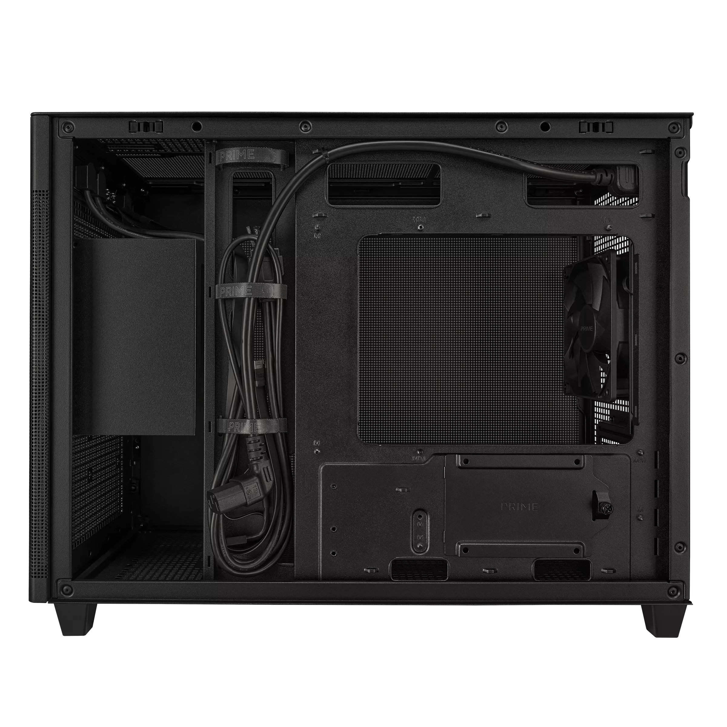ASUS Prime AP201 - Kleiner Turm - micro ATX - Seitenteil mit Fenster (gehärtetes Glas)