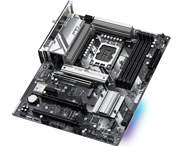 ASRock B760 Pro RS WiFi - Motherboard - ATX - LGA1700 Sockel - B760 Chipsatz - USB-C 3.2 Gen2, USB 3.2 Gen 2, USB 3.2 Gen 1 - 2.5 Gigabit LAN, Wi-Fi 6E, Bluetooth - Onboard-Grafik (CPU erforderlich)