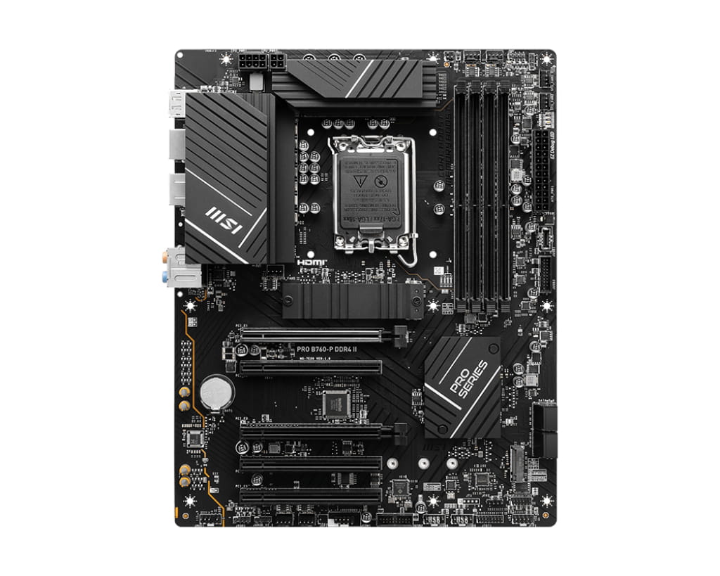 MSI PRO B760-P DDR4 II - Motherboard - ATX - LGA1700-Sockel - B760 Chipsatz - USB 3.2 Gen 1, USB-C 3.2 Gen2 - 2.5 Gigabit LAN - Onboard-Grafik (CPU erforderlich)
