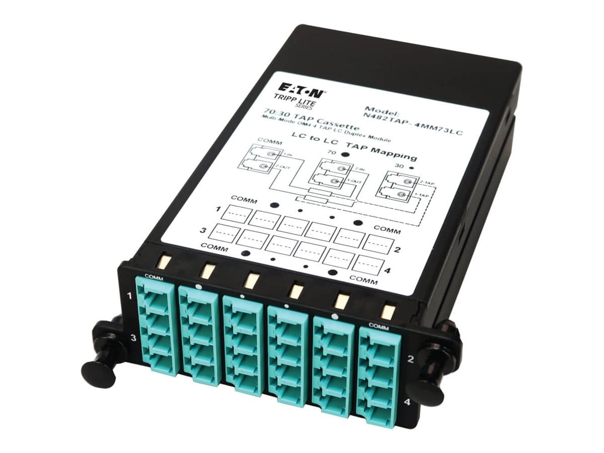 Tripp Eaton Tripp Lite Series Fiber TAP Cassette - Multimode, 4x Duplex LC, 70/30 Split