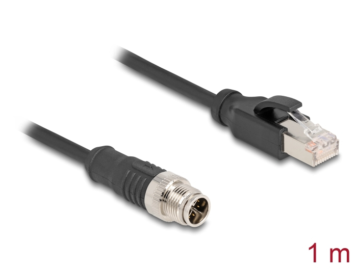 Delock Netzwerkkabel - 8 pin M12-X (M) zu RJ-45 (M)