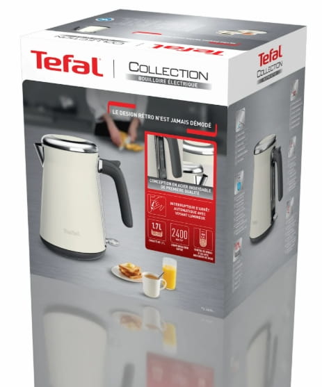 TEFAL Collection KI666AE0, 1,7 l, 2400 W, Elfenbein, Edelstahl, Wasserstandsanzeige, Drahtlos