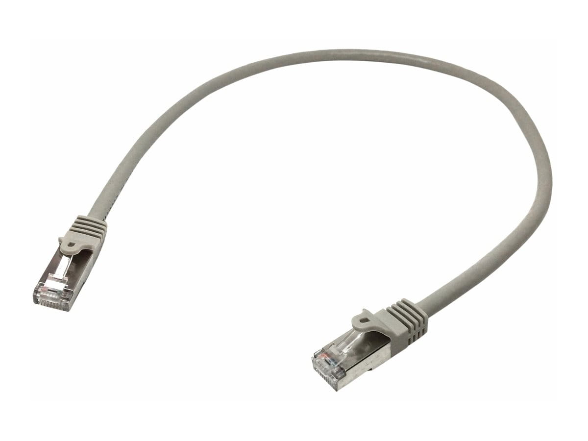 StarTech.com Startech 50cm CAT6 Ethernet Cable, 10 Gigabit Shielded Snagless RJ45 100W PoE Patch Cord, CAT 6 10GbE SFTP Network Cable w/Strain Relief, Grey, Wiring is UL Certified/TIA - Category 6 - 26AWG (N6SPAT50CMGR)