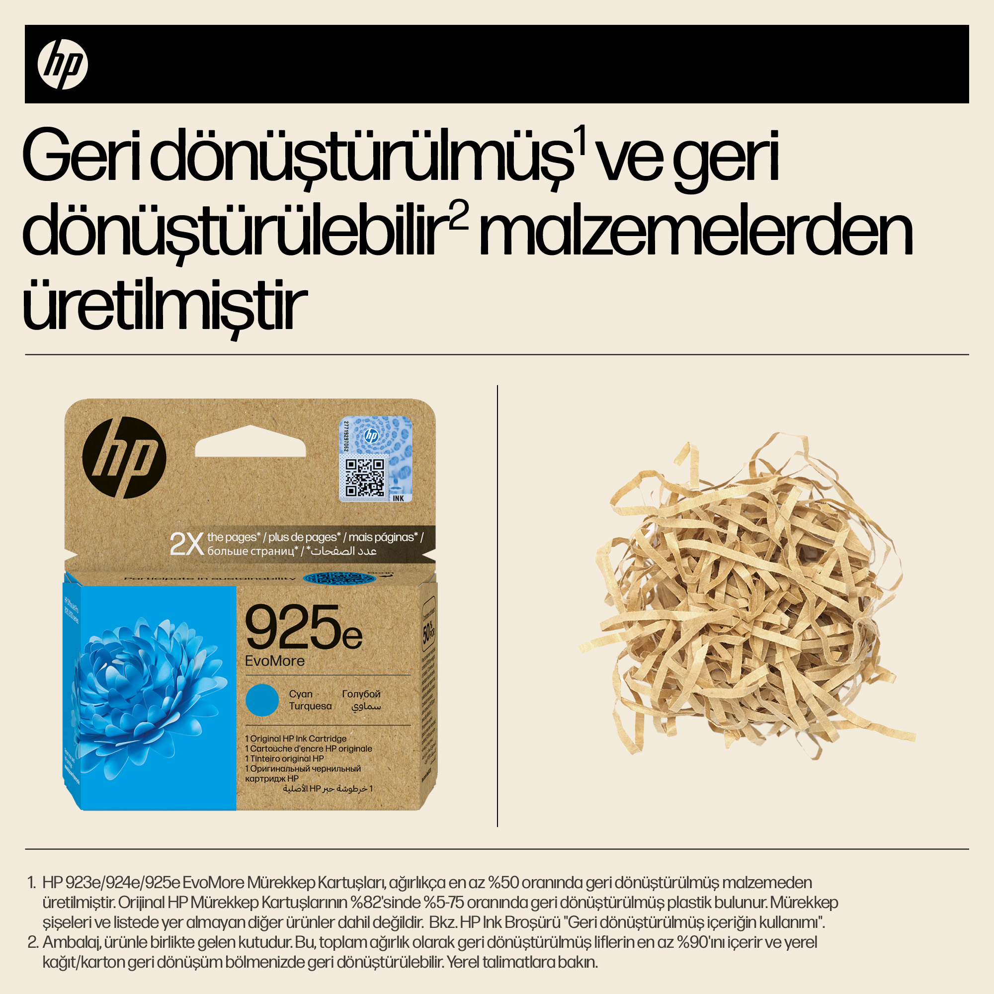HP 925e EvoMore - Cyan - original - Tintenpatrone