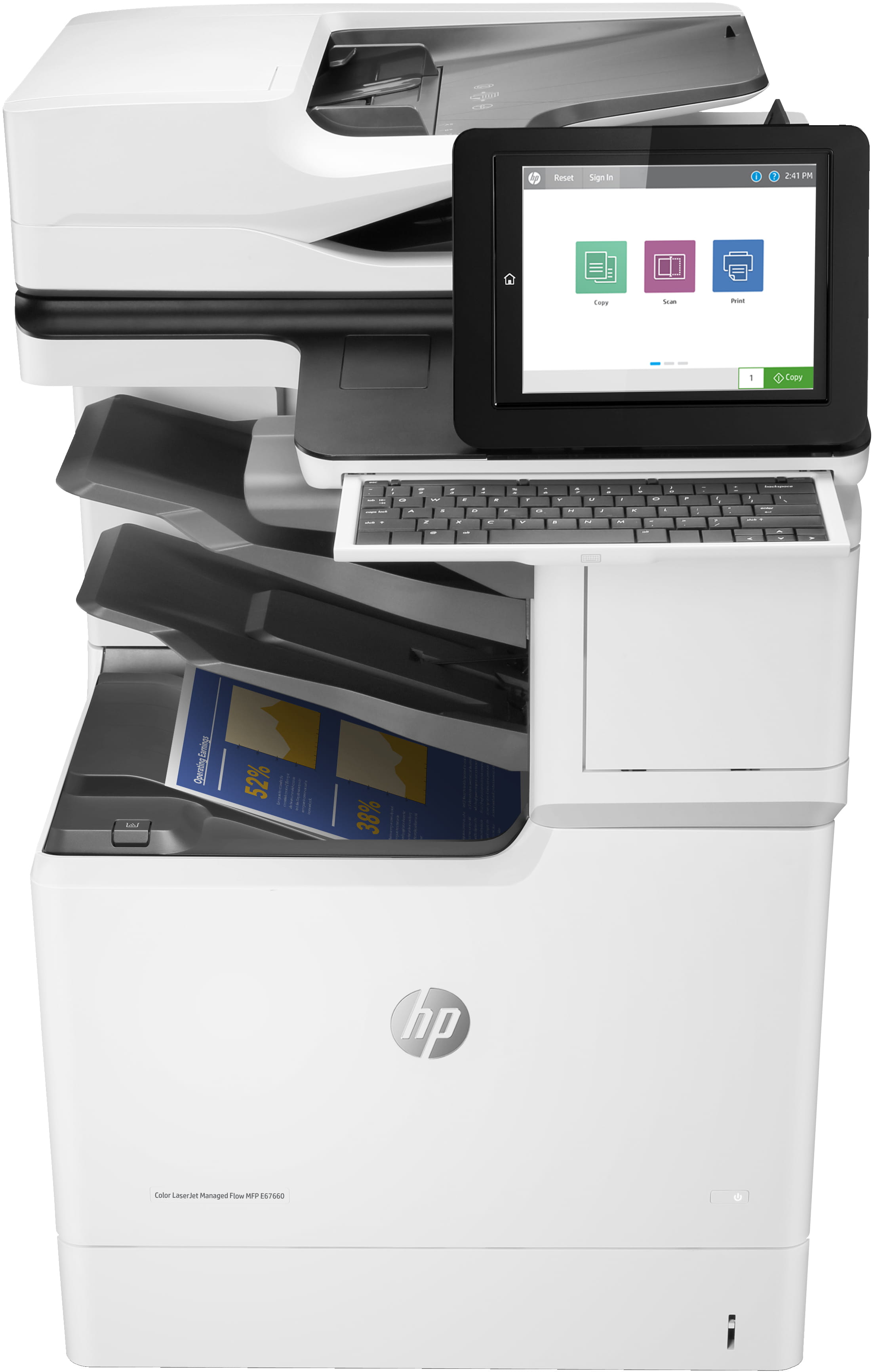 HP Color LaserJet Managed Flow MFP E67660z, Laser, Farbdruck, 1200 x 1200 DPI, A4, Direktdruck, Schwarz, Weiß