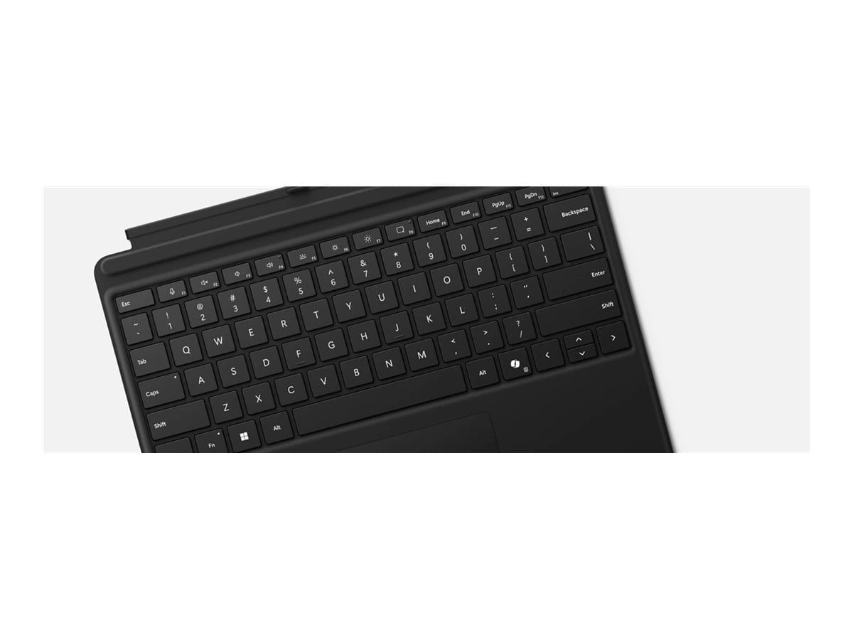 Microsoft Surface Pro Keyboard - Tastatur - mit Touchpad - hinterleuchtet - QWERTY - Englisch - Schwarz - für Microsoft Surface Pro 8, Pro 8 for Business, Pro 9, Pro 9 for Business, Pro 10 for Business, Pro (11th Edition)
