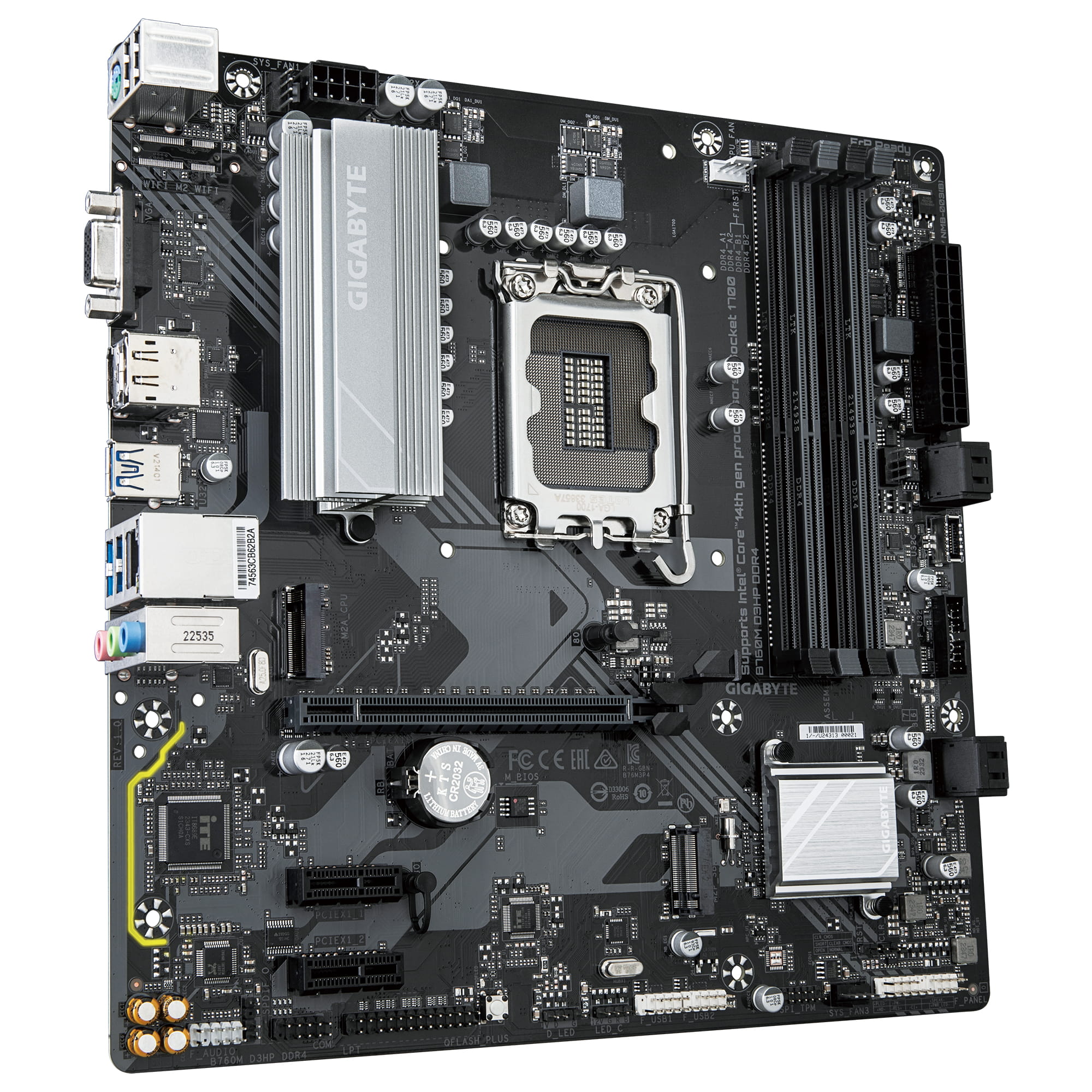 Gigabyte B760M D3Hp DDR4 - Motherboard - micro ATX - LGA1700 Sockel - B760 Chipsatz - USB-C 3.2 Gen 1, USB 3.2 Gen 1 - Gigabit LAN - Onboard-Grafik (CPU erforderlich)