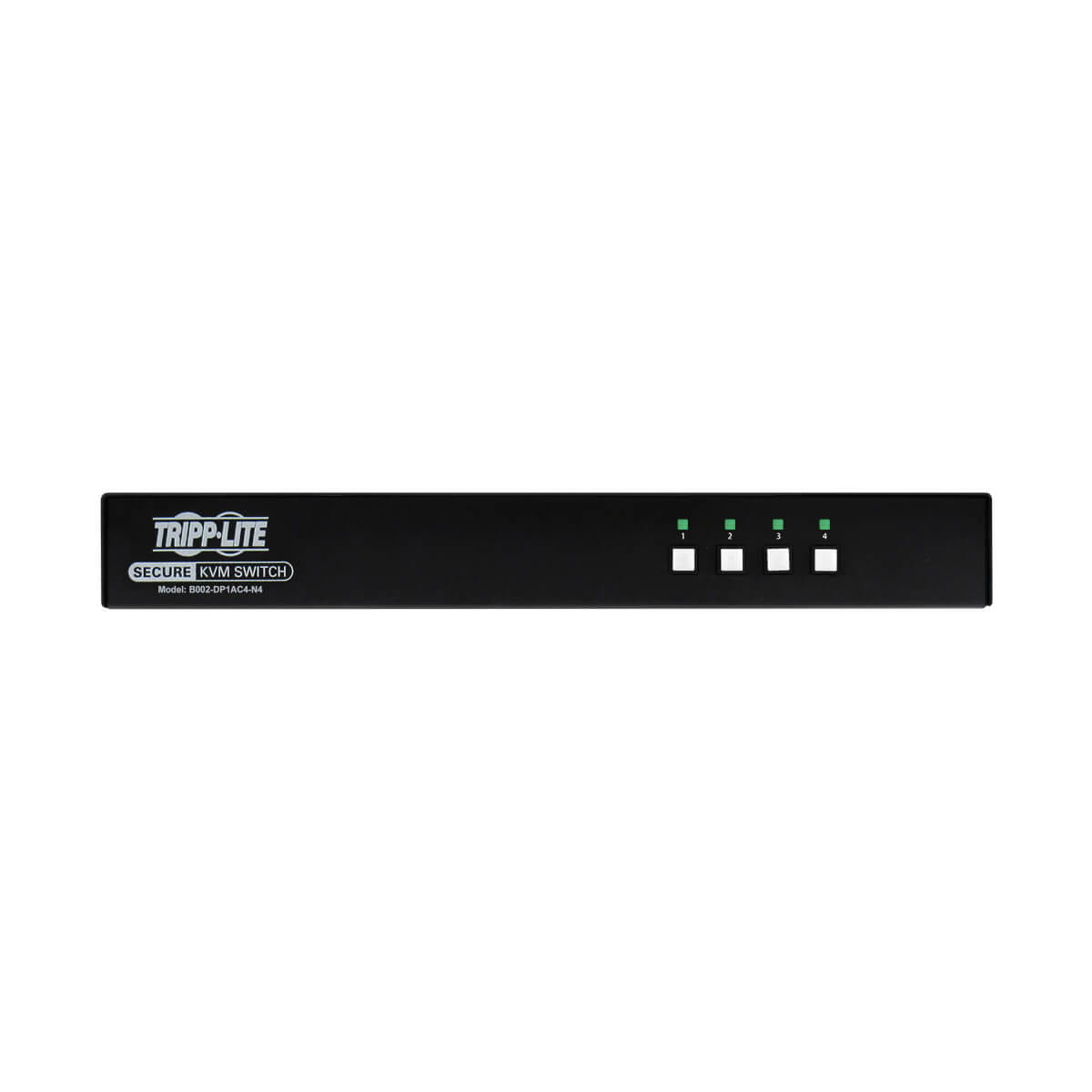 Tripp Secure KVM Switch, 4-Port, Single Head, DisplayPort to DisplayPort, 4K, NIAP PP4.0, Audio, CAC, TAA