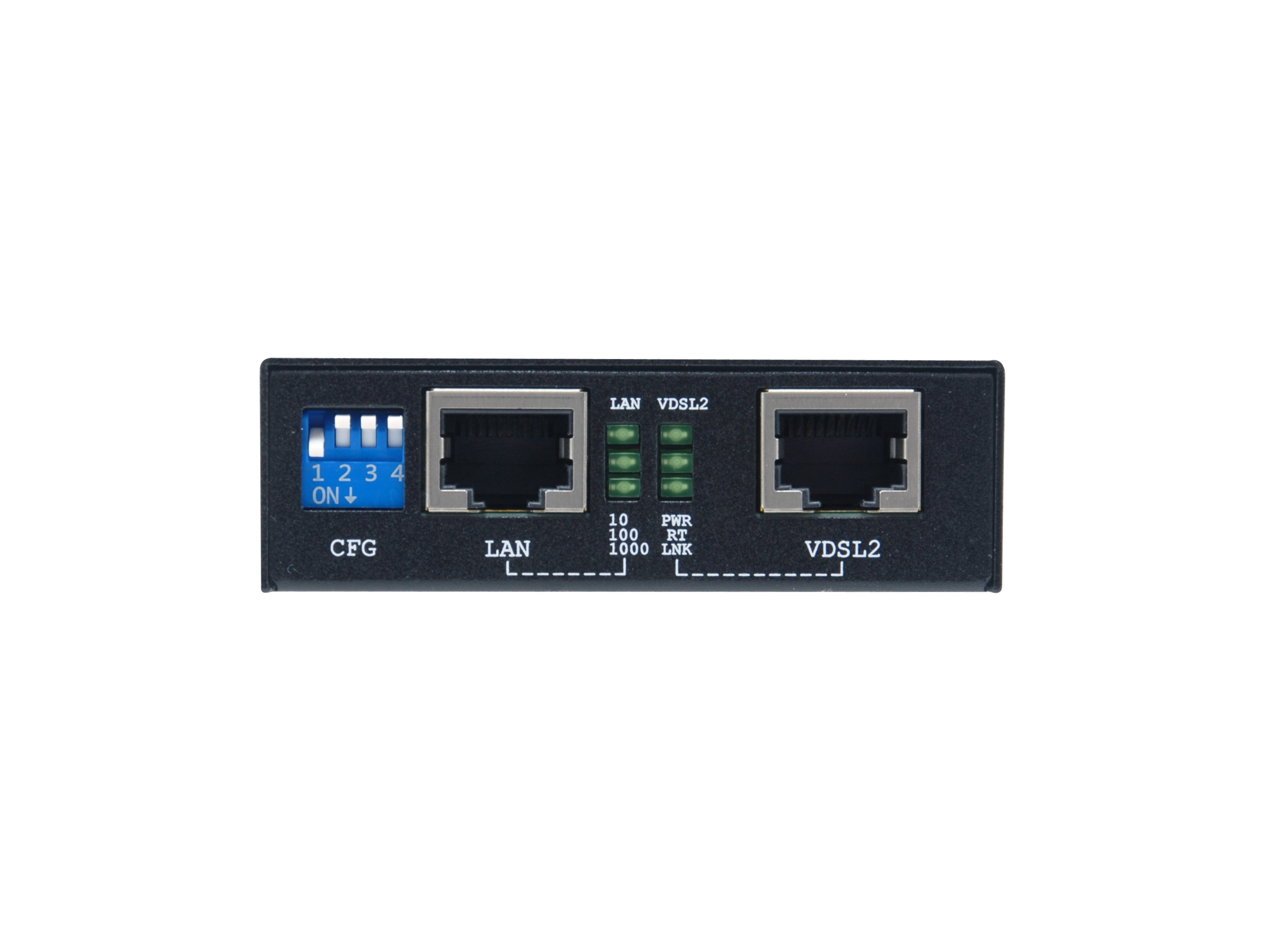 LevelOne Gigabit Ethernet über VDSL2, 1000 Mbit/s, IEEE 802.3, IEEE 802.3u, IEEE 802.3z, Schnelles Ethernet, Gigabit Ethernet, 10,100,1000 Mbit/s, 3000 m, Schwarz