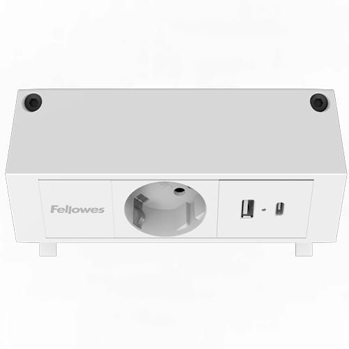 Fellowes 100137173, 2 m, Drinnen, Typ F, Weiß, 1 AC-Ausgänge, 230 V