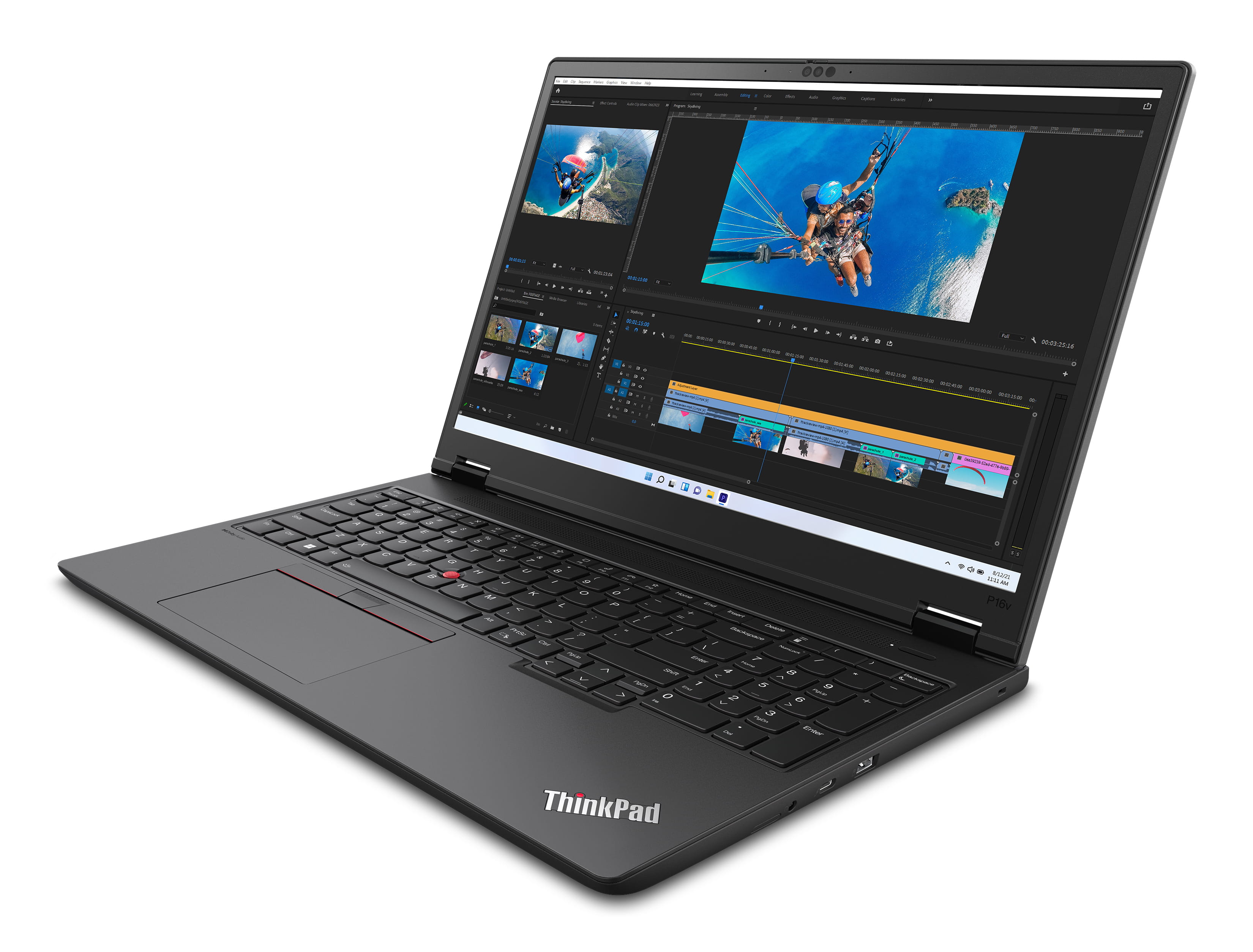 Lenovo ThinkPad P16v Gen 2 21KX - Intel Core Ultra 7 165H - Win 11 Pro - RTX 500 Ada - 32 GB RAM - 512 GB SSD, NVMe - 40.6 cm (16")