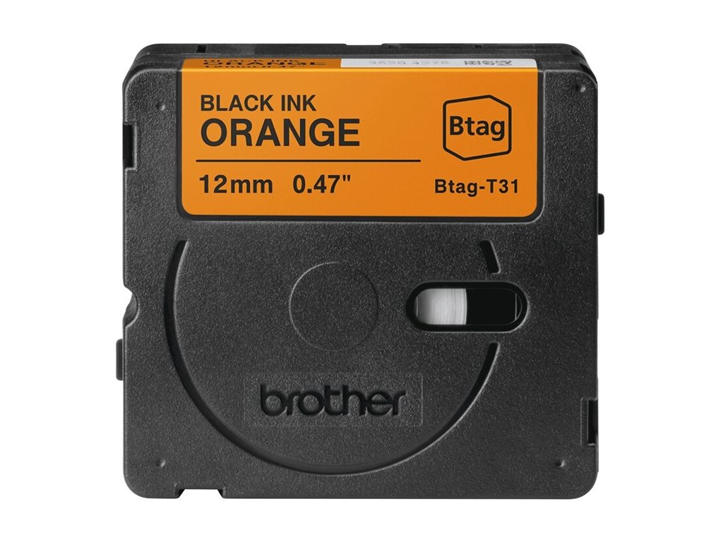 Brother BTAG-T31 - Schwarz auf Orange - Rolle (1,2 cm x 4 m)